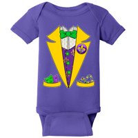 Mardi Gras Tuxedo Baby Bodysuit