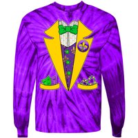 Mardi Gras Tuxedo Tie-Dye Long Sleeve Shirt