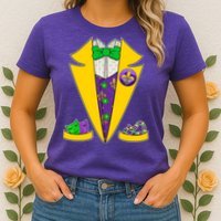 Mardi Gras Tuxedo Womens T-Shirt