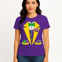 Mardi Gras Tuxedo Womens T-Shirt