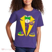 Mardi Gras Tuxedo Kids T-Shirt