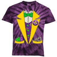 Mardi Gras Tuxedo Kids Tie-Dye T-Shirt