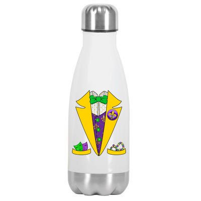 Mardi Gras Tuxedo Stainless Steel Insulated Water Bottle