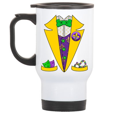 Mardi Gras Tuxedo Stainless Steel Travel Mug