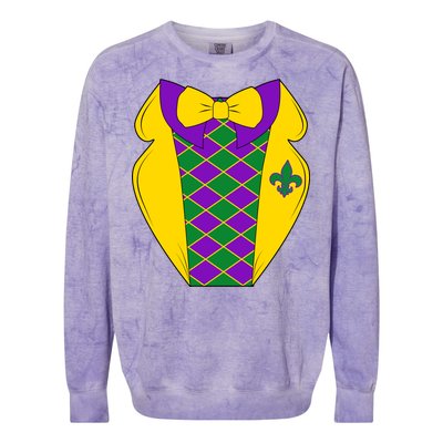 Mardi Gras Tuxedo Party Tux Colorblast Crewneck Sweatshirt