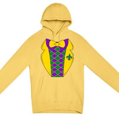 Mardi Gras Tuxedo Party Tux Premium Pullover Hoodie