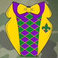 Mardi Gras Tuxedo Party Tux Legacy Tie Dye Trucker Hat