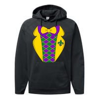 Mardi Gras Tuxedo Party Tux Performance Fleece Hoodie