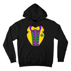 Mardi Gras Tuxedo Party Tux Hoodie