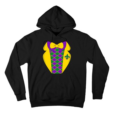 Mardi Gras Tuxedo Party Tux Hoodie