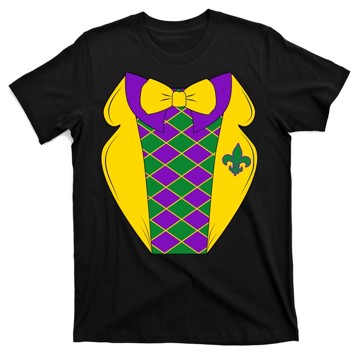 Mardi Gras Tuxedo Party Tux T-Shirt