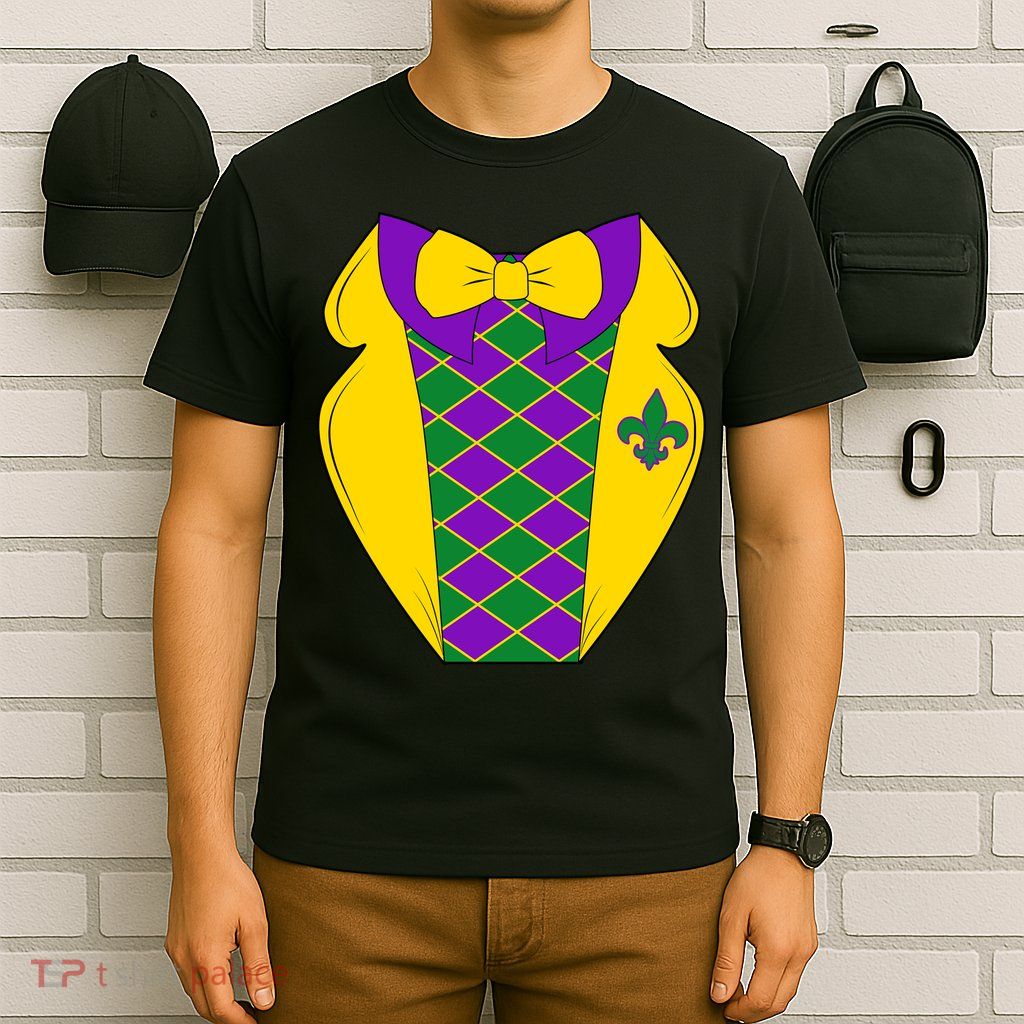 Mardi Gras Tuxedo Party Tux T-Shirt