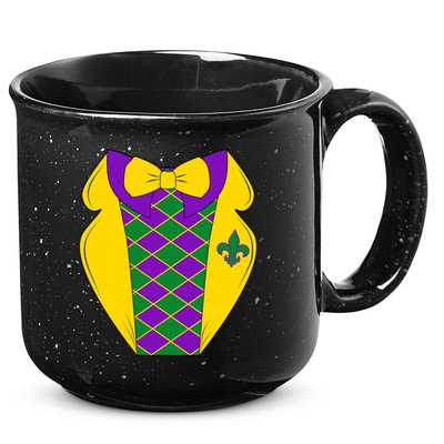 Mardi Gras Tuxedo Party Tux 15oz Campfire Ceramic Mug
