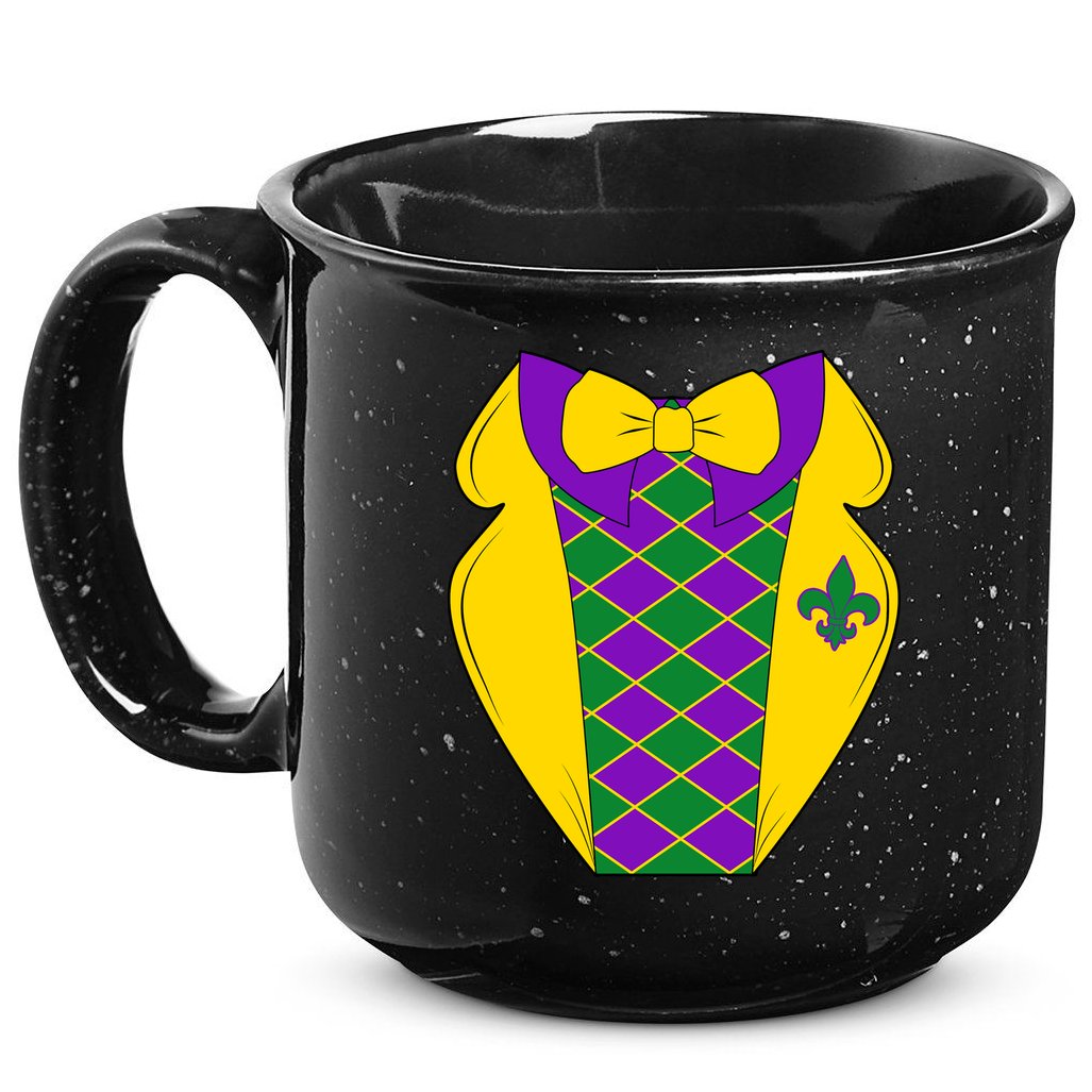 Mardi Gras Tuxedo Party Tux 15oz Campfire Ceramic Mug
