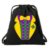 Mardi Gras Tuxedo Party Tux Drawstring Bag