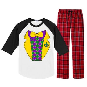 Mardi Gras Tuxedo Party Tux Raglan Sleeve Pajama Set