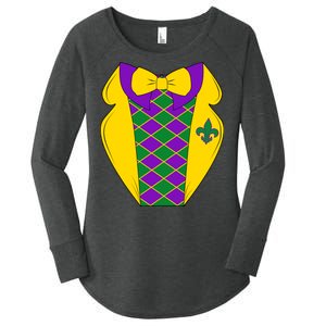 Mardi Gras Tuxedo Party Tux Women's Perfect Tri Tunic Long Sleeve Shirt