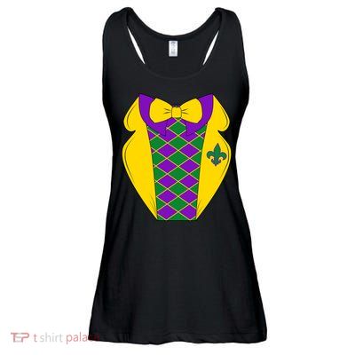 Mardi Gras Tuxedo Party Tux Ladies Essential Flowy Tank