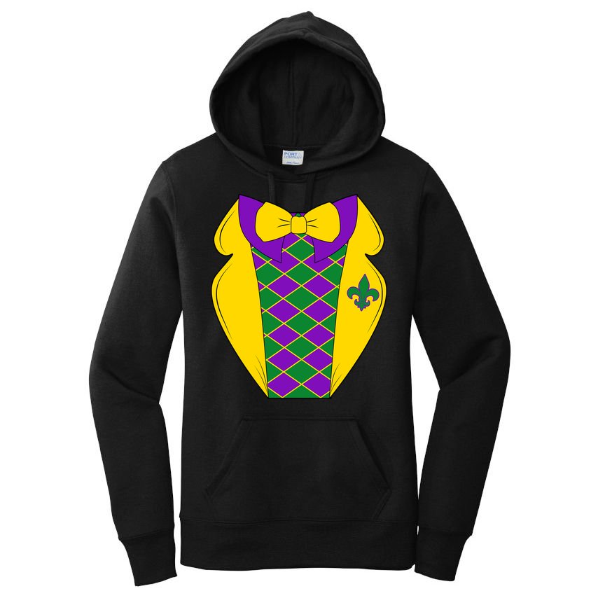 Mardi Gras Tuxedo Party Tux Women's Pullover Hoodie