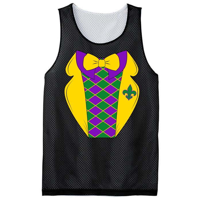 Mardi Gras Tuxedo Party Tux Mesh Reversible Basketball Jersey Tank