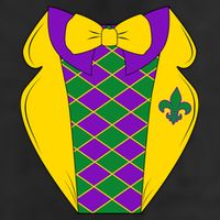 Mardi Gras Tuxedo Party Tux Large Microfiber Waffle Golf Towel