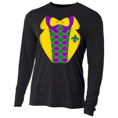 Mardi Gras Tuxedo Party Tux Cooling Performance Long Sleeve Crew