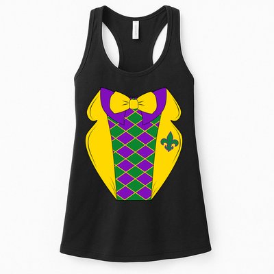Mardi Gras Tuxedo Party Tux Womens Tank Top