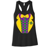 Mardi Gras Tuxedo Party Tux Women's Racerback Tank