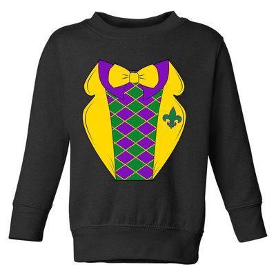 Mardi Gras Tuxedo Party Tux Toddler Sweatshirt