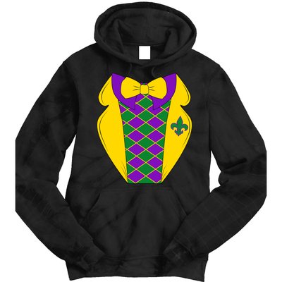 Mardi Gras Tuxedo Party Tux Tie Dye Hoodie