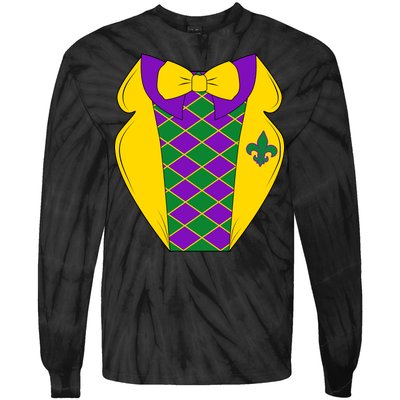 Mardi Gras Tuxedo Party Tux Tie-Dye Long Sleeve Shirt