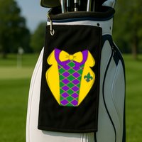 Mardi Gras Tuxedo Party Tux Golf Towel