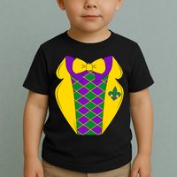 Mardi Gras Tuxedo Party Tux Toddler T-Shirt