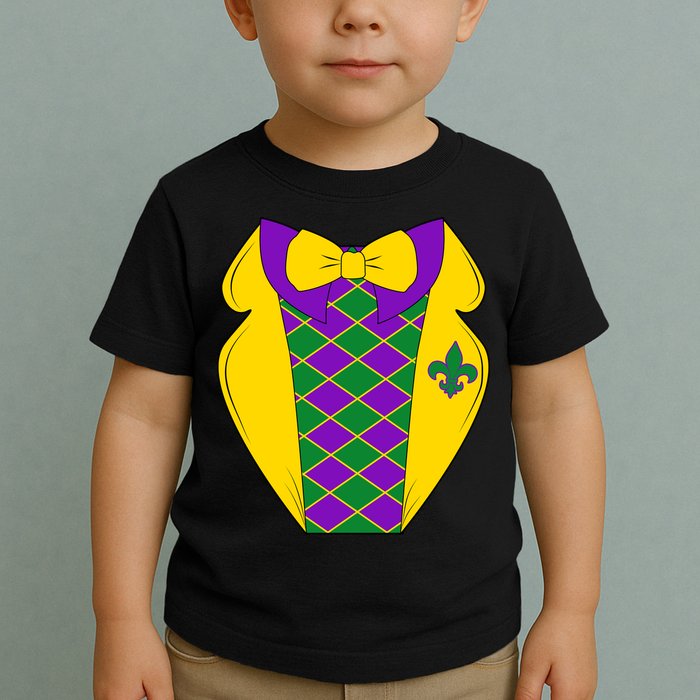Mardi Gras Tuxedo Party Tux Toddler T-Shirt