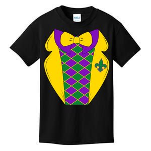 Mardi Gras Tuxedo Party Tux Kids T-Shirt