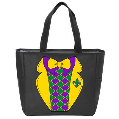 Mardi Gras Tuxedo Party Tux Zip Tote Bag