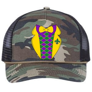 Mardi Gras Tuxedo Party Tux Retro Rope Trucker Hat Cap