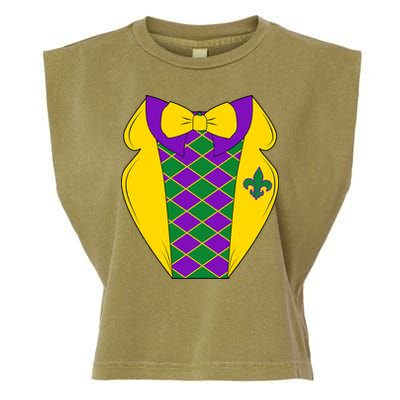 Mardi Gras Tuxedo Party Tux Garment-Dyed Women's Muscle Tee