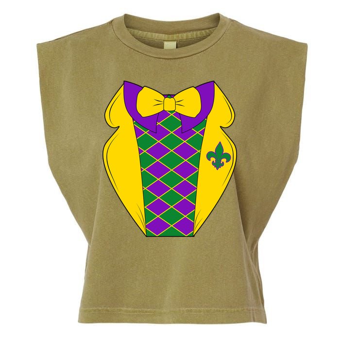 Mardi Gras Tuxedo Party Tux Garment-Dyed Women's Muscle Tee