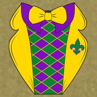 Mardi Gras Tuxedo Party Tux Garment-Dyed Women's Muscle Tee