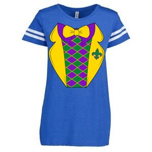 Mardi Gras Tuxedo Party Tux Enza Ladies Jersey Football T-Shirt