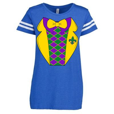 Mardi Gras Tuxedo Party Tux Enza Ladies Jersey Football T-Shirt