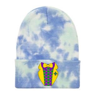 Mardi Gras Tuxedo Party Tux Tie Dye 12in Knit Beanie