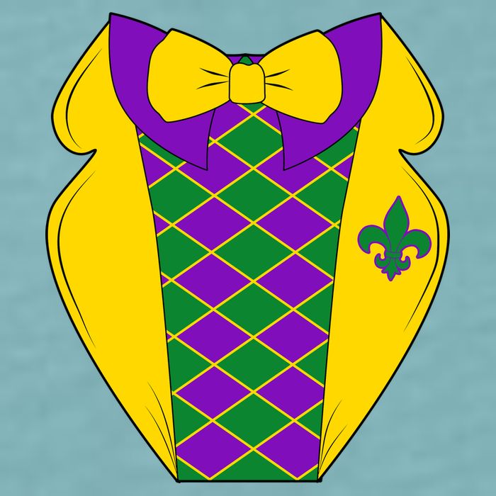 Mardi Gras Tuxedo Party Tux Sueded Cloud Jersey T-Shirt