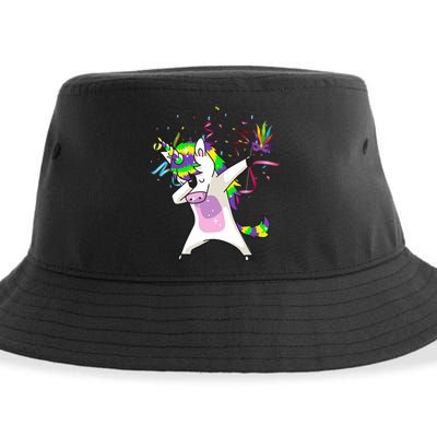 Mardi Gras Unicorn Celebration Sustainable Bucket Hat