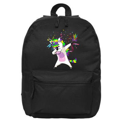 Mardi Gras Unicorn Celebration 16 in Basic Backpack
