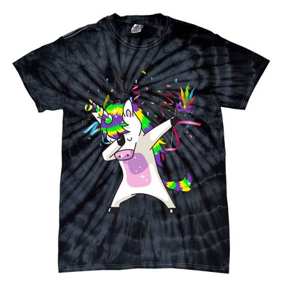 Mardi Gras Unicorn Celebration Tie-Dye T-Shirt