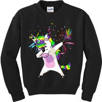 Mardi Gras Unicorn Celebration Kids Sweatshirt