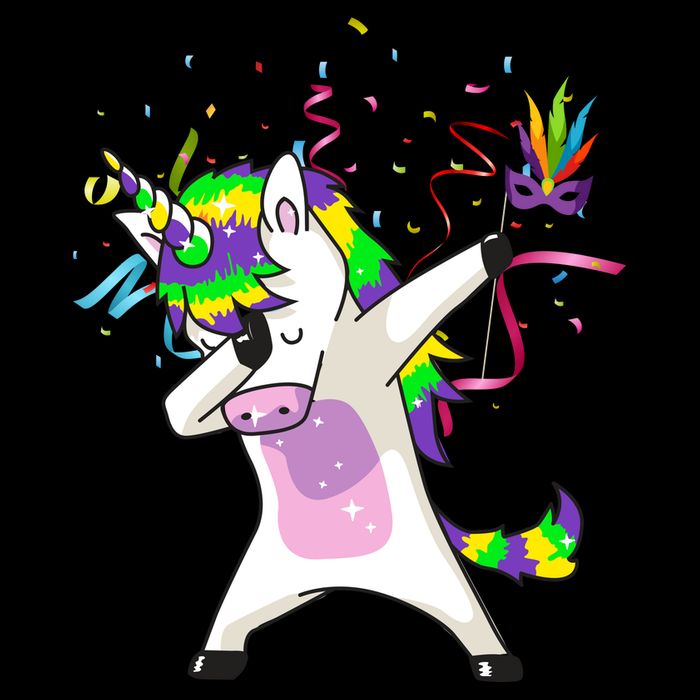 Mardi Gras Unicorn Celebration Kids Sweatshirt