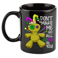 Mardi Gras Voodoo Doll 11oz C Handle Ceramic Mug